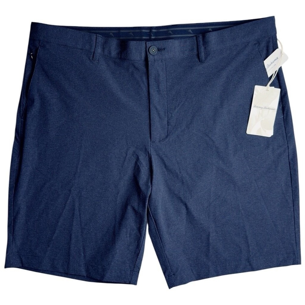 Tommy Bahama 46‎ R Waist IslandZone Chip Short Blue Shorts Mens 10" Inseam NWT